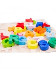 new classic toys, дървен, пъзел, английска, английската, азбука, букви, цветове, уча, играя, игра, игри, играчка, играчки