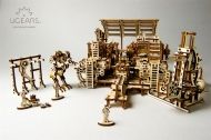 Ugears, Дървен, 3D, пъзел, творчество, креативност, механичен, механизъм, механични пъзели, пъзел, триизмерен, триизмерни, за, украса, игра, игри, играчки, играчка, фабрика, за, роботи, robot, робот, механика, машини