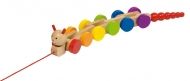 goki, дървена играчка за дърпане, Гъсеницa Нила, играчка, играчки, игри, игра
