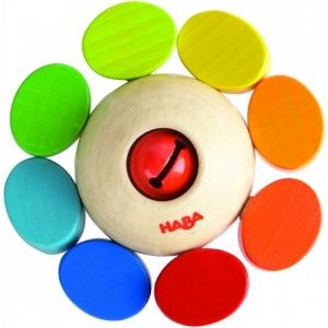 Haba - Дървена бебешка дрънкалка - Цветна въртележка