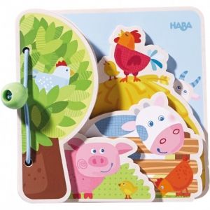 Haba - Дървена бебешка книжка - Ферма