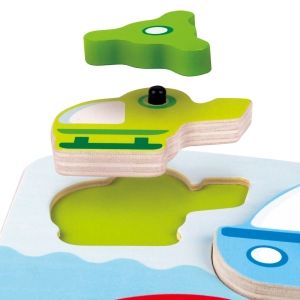 hape, дървен, пъзел, детски, въртящи, се, елементи, превозни, средства, пъзели, забавен, игра, игри, играчка, играчки