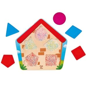 hape, дървен, пъзел, кой, е, в, къщата, къща, животни, забавен, пъзели, игра, игри, играчка, играчки