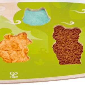 hape, дървен, пъзел, горски, животни, пипни, и, познай, текстури, забавен, пъзели, игра, игри, играчка, играчки