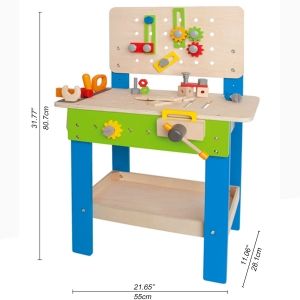 hape, дървена, маса, работна, части, чук, отвертка, инструменти, гайки, болтове, игра, игри, играчка, играчки