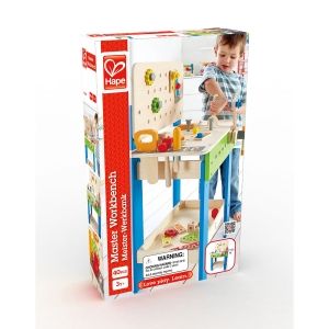 hape, дървена, маса, работна, части, чук, отвертка, инструменти, гайки, болтове, игра, игри, играчка, играчки
