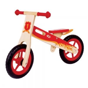 Bigjigs - Дървено колело за баланс - Червено