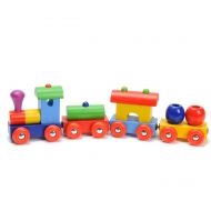 goki, товарен дървен влак с магнитно закачане, перу, детски дървен влак, детско дървено влакче, дървено влакче, цветно влакче, дървена играчка, образователна играчка, играчка, играчки, игри, игра