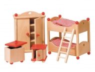 Goki - Детска стая с двуетажно легло за къща за кукли