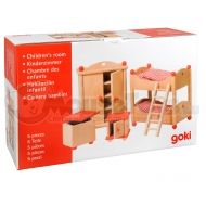goki, детска, стая, с двуетажно, легло, за къща, за кукли, дървена, кукле, дървена, къщичка, за кукли, кукленска, играчка, играчки, игри, игра
