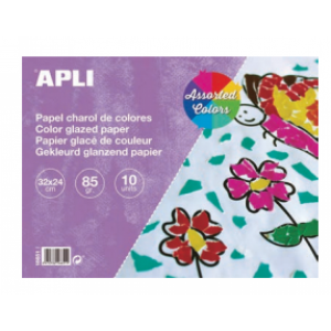 Apli - Блокче с цветна гланцирана хартия - 10 листа
