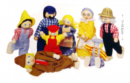 Goki - Гъвкави кукли за кукленска къща - Фермерско семейство