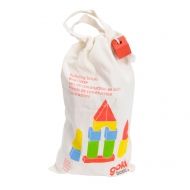 Goki, детска дървена играчка, конструктор от 50 части в памучна торбичка, играчка, играчки, игри, игра