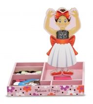 melissa & doug, дървена магнитна кукла за обличане, балерината нина, балерина, нина, кукла за обличане, магнитна кукла, кукла, магнитна игра, игра, игри, играчка, играчки