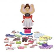 melissa & doug, дървена магнитна кукла за обличане, балерината нина, балерина, нина, кукла за обличане, магнитна кукла, кукла, магнитна игра, игра, игри, играчка, играчки