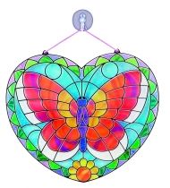 Melissa & Doug - Комплект за стъклопис със стикери - Пеперуда