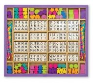 melissa & doug, комплект дървени мъниста за нанизване, цветни, мъниста, дървени, бижута, букви, буквички, нанизване, мъниста за нанизване, създай бижута, бижута, игра, игри, играчка, играчки