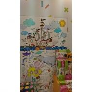 Apli, детски плакат, плакати, за оцветяване, Воден свят, подводници, подводен град, китове, октоподи, пиратски кораб, флумастери, моливи, бочики, творчество, креативност