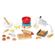 Goki, кухненски аксесоари за игра, за печене, дървени съдове за кухнята, дървена играчка, дървена куклена къща, дървена къща за кукли, дървена кукленска къща, дървена къщичка за кукли, кукленска къща играчки, игри къща, играчка, играчки, игри, игра