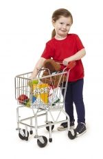 melissa & doug, метална количка за пазар, пазарска количка, количка за пазар, пазар, магазин, сергия, сергия на пазара, количка за бутане, играчка за бутане, игра, игри, играчка, играчки
