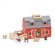Melissa & Doug - Дървена играчка - Сгъваем хамбар с животни