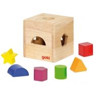 Goki, дървена кутия за сортиране на фигурки, форми, формички, дървена играчка, образователна играчка, играчка, играчки, игри, игра