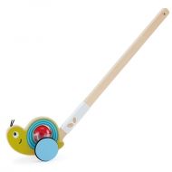 Hape - Дървена играчка за бутане - Охлюв