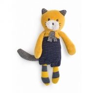 Moulin Roty - Мека играчка - Серия Мустакати - Жълтата котка Лулу - 27 см