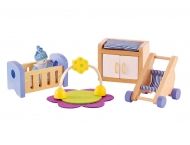 Hape, комплект, кукленско, обзавеждане, за бебешка, стая, обучителна играчка, креативна играчка, играчка, играчки, игри, игра 