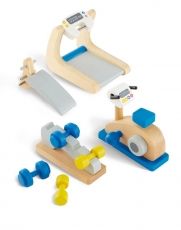 Hape, комплект, кукленско, обзавеждане, за фитнес, обучителна играчка, креативна играчка, играчка, играчки, игри, игра 