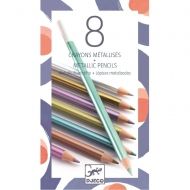 Djeco - Творчески комплект моливи в метални цветове