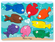 melissa & doug, дървен пъзел, многоцветни рибки, риба, рибка, рибки, цветни рибки, цветове на английски език, английски език, цветове, пъзел, пъзели, puzzle, puzzles