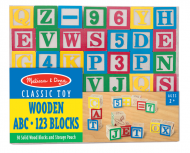 Melissa & Doug - Дървени кубчета с английската азбука и цифри
