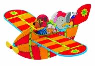 Goki - Висяща декорация за детска стая - Животински авиолинии