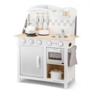 New Classic Toys - Дървена кухня - Сиво-бяла - Лукс