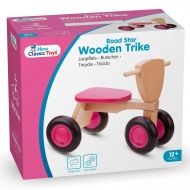 new classic toys, дървено балансно колело, розово, колело без педали, детско колело, балансно колело, четири колка, розово дървено колело, дървено колело, игра, игри, играчка, играчки