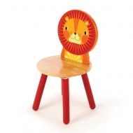 Bigjigs - Детско дървено столче - Лъвче