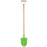 Bigjigs - Детска градинска лопата с дълга дръжка - Зелена
