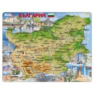 Larsen - Образователен детски пъзел - Карта на България - 75 части 
