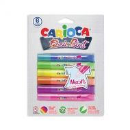 Carioca - Текстилни боички с 3D ефект и неонови цветове - 6 цвята
