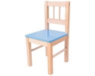 Bigjigs - Детско дървено столче - Синьо