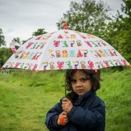 rex london, детски чадър, цветни създания, чадър за деца, дъжд, дъждовно, чадър