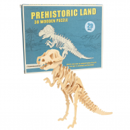 Rex London - Дървен 3D пъзел - Праисторическа земя - Тиранозавър