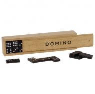 Goki, домино, 55 части, петдесет и пет дървени плочки, в дървена кутия, играчка, играчки, игри, игра 