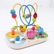 Bigjigs - Дървена играчка лабиринт Цветна градина