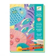 Djeco - Креативен комплект за оцветяване с флумастери - Морско дъно