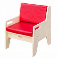 Classic world - Детско дървено тапицирано столче