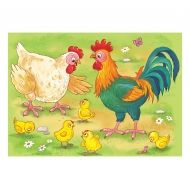 Авис - Детски пъзел - Петел, кокошка и пиленца - 30 части