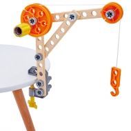 Hape, Дървен комплект, Малък изобретател, Три експеримента, сглобяем комплект, комплект за сглобяване, експерименти, експерименти за деца, детска играчка, детски играчки, игра, игри, играчка, играчки