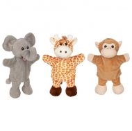 Goki - Кукли за ръце с крака - Слон, жираф, маймуна